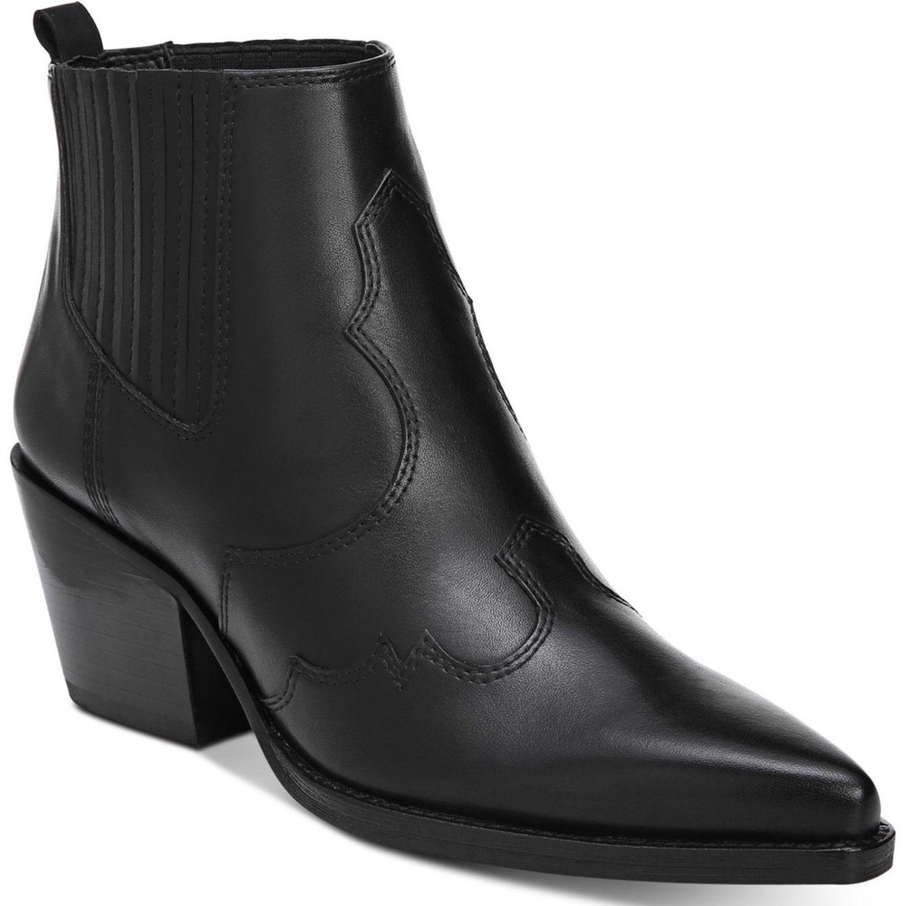 Sam Edelman Women's Black Winona Western Booties, Size 10
